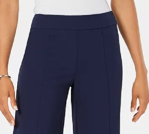 JM Collection Women's Cropped Pull-On Pants Blue Size Large