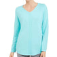 Karen Scott Women's Cotton Cable-Knit Sweater Blue Size Large