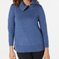 Karen Scott Women's Cotton Cable Knit Sweater Blue Size Small