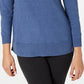 Karen Scott Women's Cotton Cable Knit Sweater Blue Size Small
