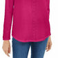 Karen Scott Women's Cotton Cable Knit Sweater Pink Size X-Large