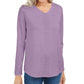 Karen Scott Women's Cotton Cable-Knit Sweater Purple Size Medium