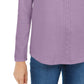 Karen Scott Women's Cotton Cable-Knit Sweater Purple Size Medium
