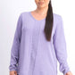 Karen Scott Women's Cotton Cable Knit Sweater  Purple Size Small