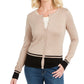 Karen Scott Women's Colorblocked Cardigan Beige Size Large