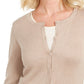 Karen Scott Women's Colorblocked Cardigan Beige Size Large