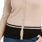 Karen Scott Women's Colorblocked Cardigan Beige Size Large