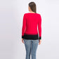 Karen Scott Women's Colorblocked Hem Cardigan Red Size Petite Medium