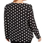 Alfani Women's Plus Size Polka-Dot Top Black Size 1X