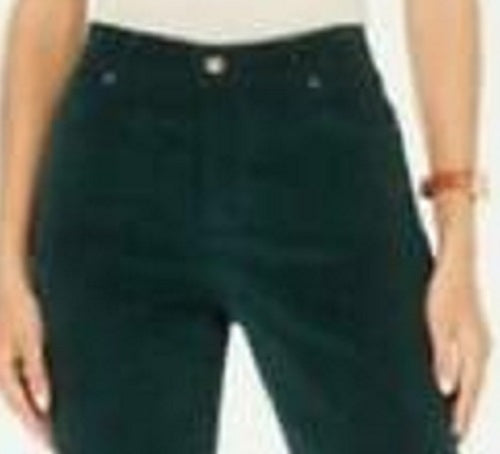 Charter Club Women's Lexington Corduroy Tummy-Control Pants Dark Green Size 10