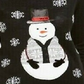 Karen Scott Women's Sequined Snowman Holiday Sweater Black Size Small