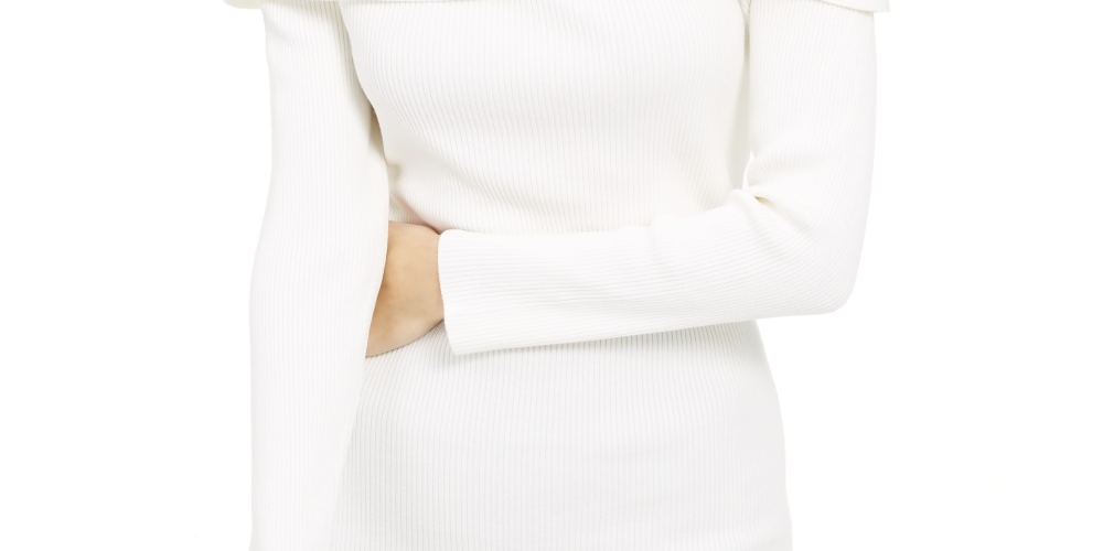 INC International Concepts Women's Embellished Off-The-Shoulder Sweater White Size  XX-Large
