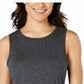 Ideology Women's Tie-Back Tank Top Dark Gray Size Small