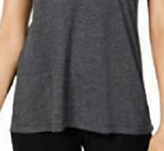 Ideology Women's Tie-Back Tank Top Dark Gray Size Small