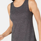 Ideology Women's Mesh-Back Tank Top Dark Gray Size Small