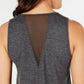 Ideology Women's Mesh-Back Tank Top Gray Size X-Small