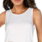 Ideology Women's Mesh-Back Tank Top White Size X-Small