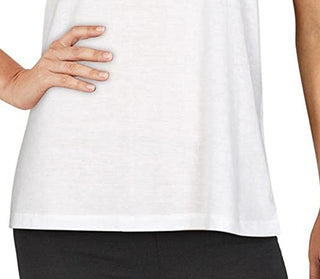 Ideology Women's Mesh-Back Tank Top White Size X-Small