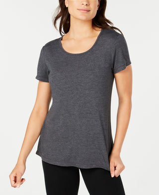 Ideology Women's Tie-Back T-Shirt Gray Size X-Small