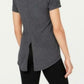 Ideology Women's Tie-Back T-Shirt Gray Size X-Small