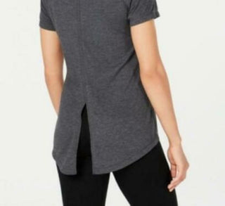 Ideology Women's Tie-Back T-Shirt Gray Size X-Small