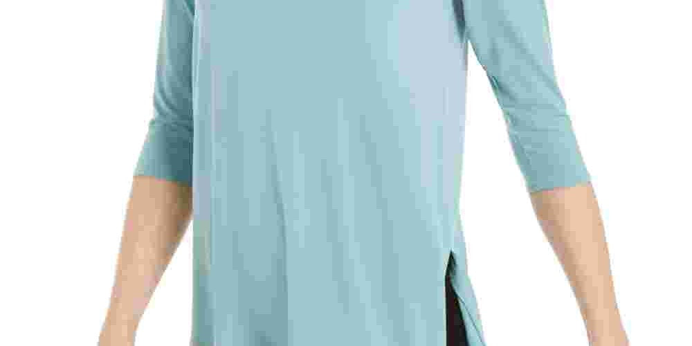 Alfani Women's Cold Shoulder Asymmetrical Top Green Size XX-Large