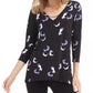 Alfani Women's Hardware-Trim Top Purple Size Petite Small