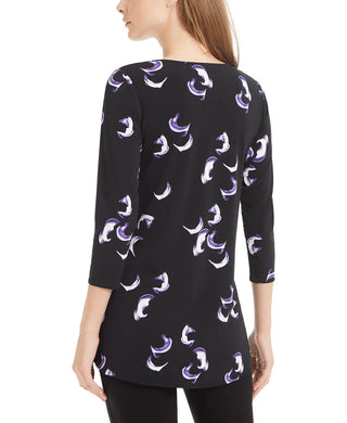 Alfani Women's Hardware-Trim Top Purple Size Petite Small