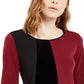 Alfani Women's Colorblocked Asymmetrical Top Wine Size XX-Large