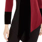 Alfani Women's Colorblocked Asymmetrical Top Wine Size XX-Large