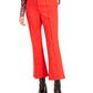 Bar III Women's Cropped Kick Flare Pants Red Size 2