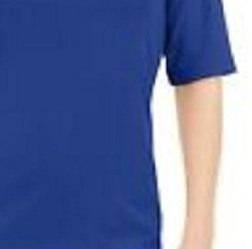 Karen Scott Women's Button-Detail V-Neck Top Dark Blue Size Medium