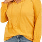 Style & Co Women's Embroidered-Shoulder Top Gold Size Large