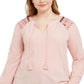 Style & Co Women's Plus Cotton Gauze Embroidered Peasant Top Pink Size 2X