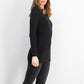Style & Co Women's Mixed Stitch Sweater Black Size X-Large