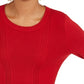 Style & Co Women's Mixed Stitch Sweater Red Size XX-Large