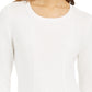 Style & Co Women's Mixed-Stitch Sweater White Size Small