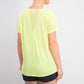 Ideology Women's Mesh-Back T-Shirt Yellow Size Small