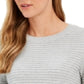 Charter Club Women's Colorblocked Ottoman Sweater Gray Size Lare
