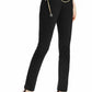 INC International Concepts Women's Chain-Belted Straight-Leg Pants Black Size 8