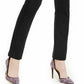 INC International Concepts Women's Chain-Belted Straight-Leg Pants Black Size 8