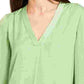 Alfani Women's V Neck Top Green Size Medium
