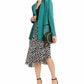 INC International Concepts Women's Spotted Asymmetrical Midi Skirt Black Size 4