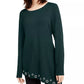 INC International Concepts Women's Grommet-Hem Top Green Size Medium