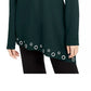 INC International Concepts Women's Grommet-Hem Top Green Size Medium