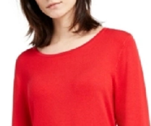 INC International Concepts Women's Solid Grommet Top Dark Red Size Medium