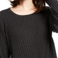 INC International Concepts Women's Ribbed Knotted Sweater Gray Size Small