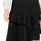 Alfani Women's Petite Tiered Ruffled Skirt Black Size 6 P