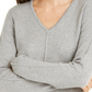 Alfani Women's V Neck Tunic Sweater Grey Size Medium