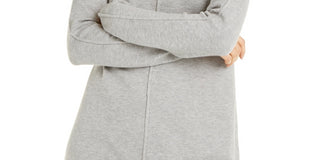 Alfani Women's V Neck Tunic Sweater Grey Size Medium